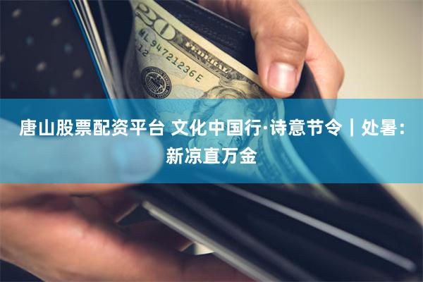 唐山股票配资平台 文化中国行·诗意节令｜处暑：新凉直万金