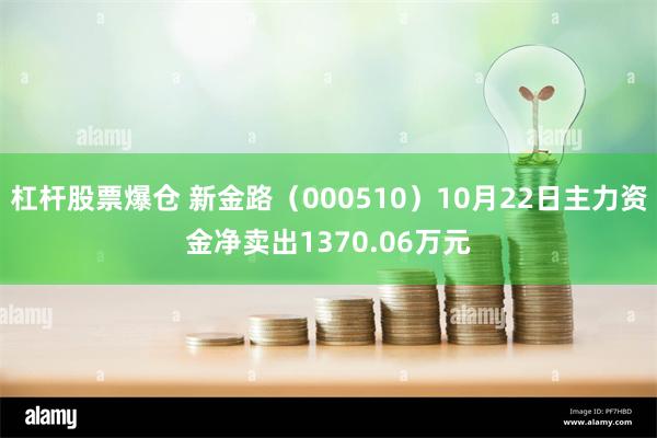 杠杆股票爆仓 新金路（000510）10月22日主力资金净卖出1370.06万元